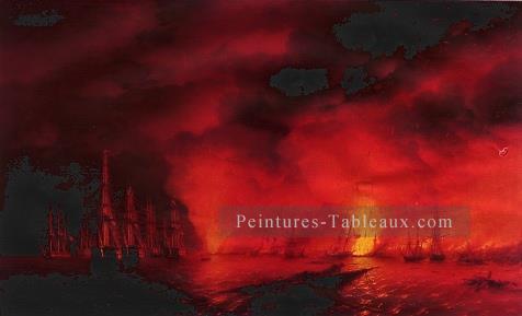 sinop 1853IBI paysage marin Bateau Ivan Aivazovsky Peintures à l'huile